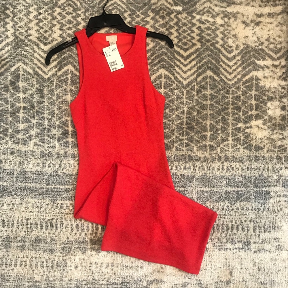 H&M coral bodycon dress